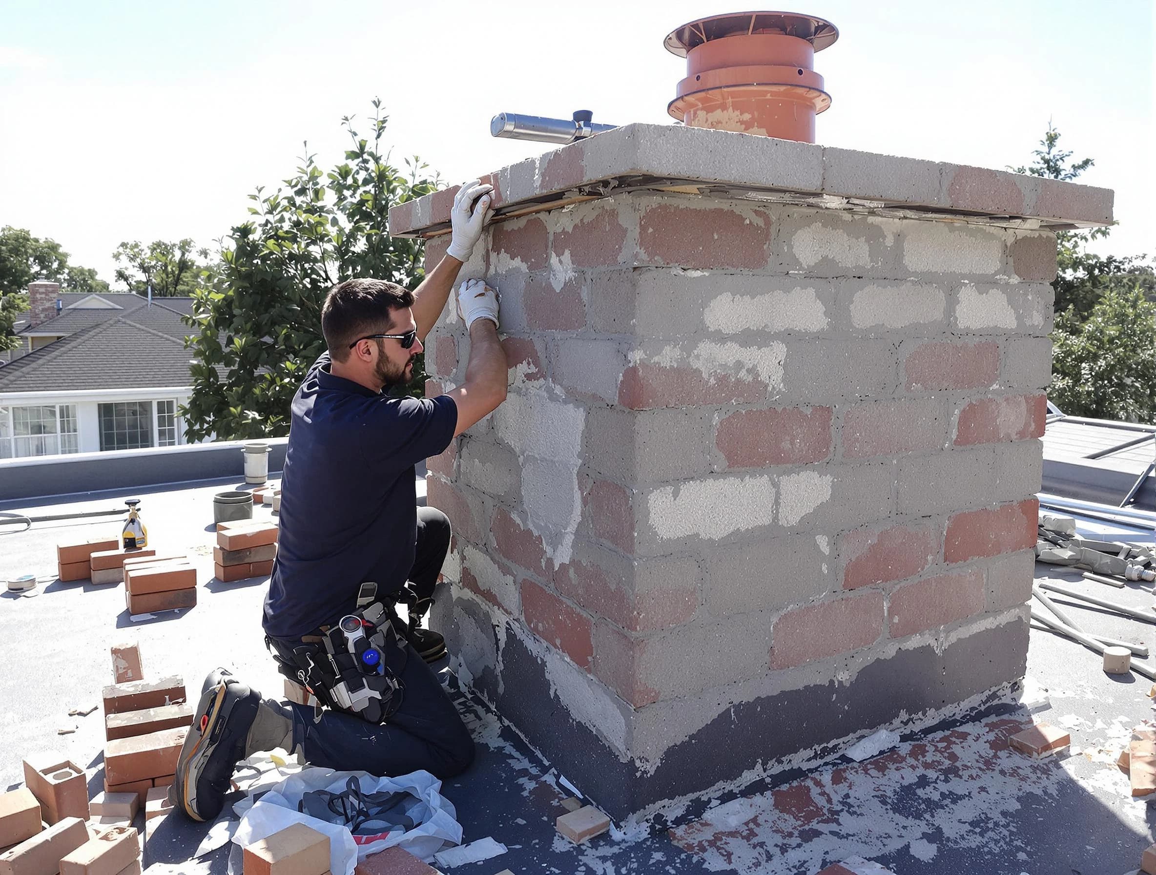 Advanced chimney repair process by Harrah Chimney Sweep in Harrah, OK
