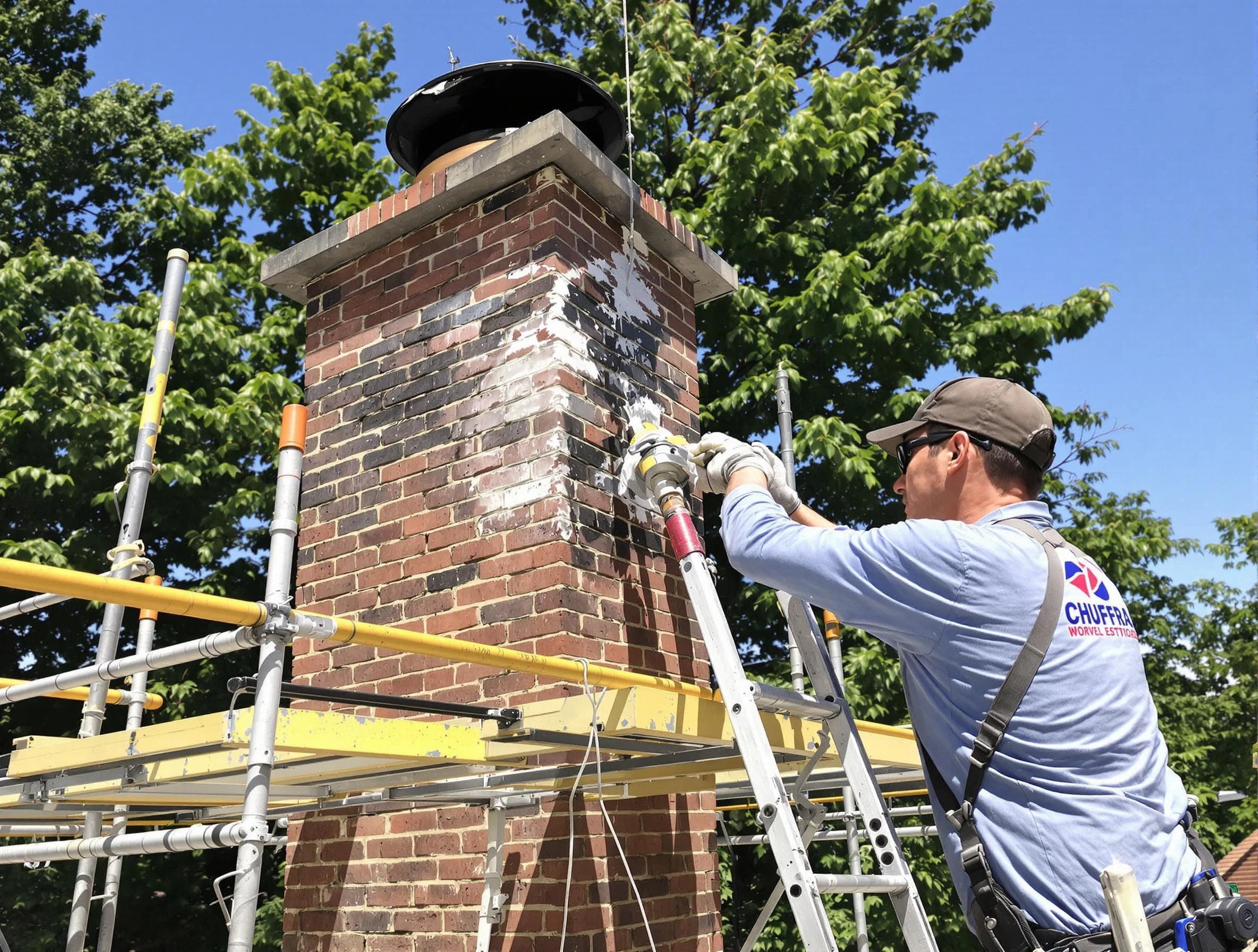 Structural chimney repair by Harrah Chimney Sweep in Harrah, OK