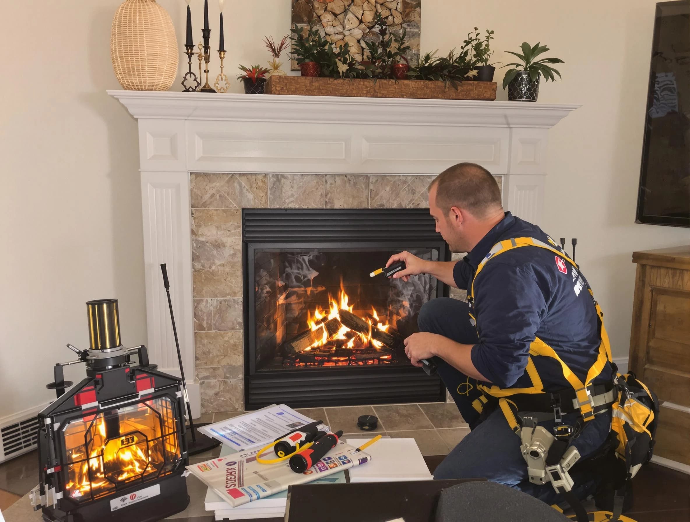 Safety-focused fireplace inspection by Harrah Chimney Sweep in Harrah, OK
