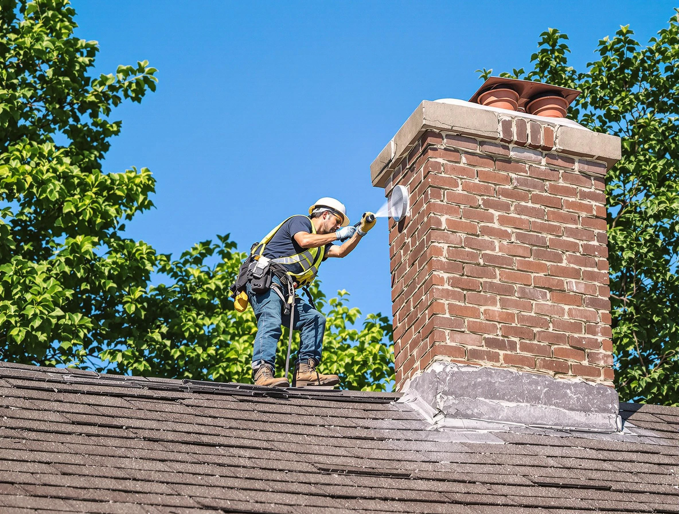 Harrah Chimney Sweep performing an inspection with advanced tools in Harrah, OK